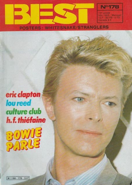 David Bowie, BEST Magazine May 1983 Cover Photo - France