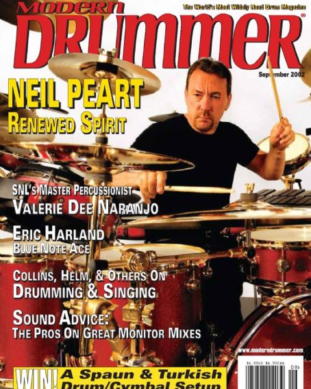 Neil Peart, Modern Drummer Magazine September 2002 Cover Photo - United ...