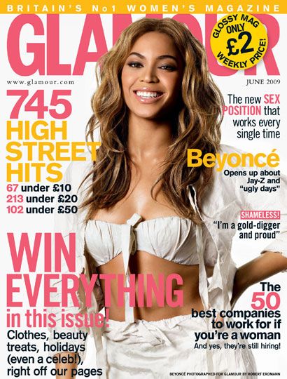 Beyoncé, Glamour Magazine June 2009 Cover Photo - United Kingdom