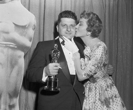 Claudette Colbert with Paddy Chayefsky
