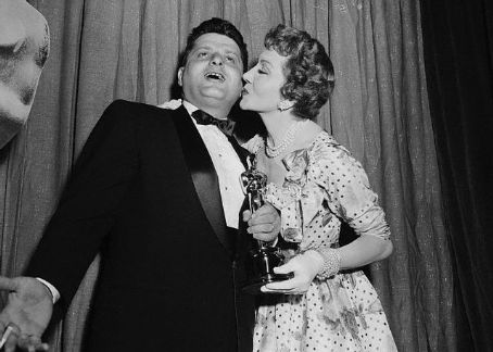 Claudette Colbert with Paddy Chayefsky