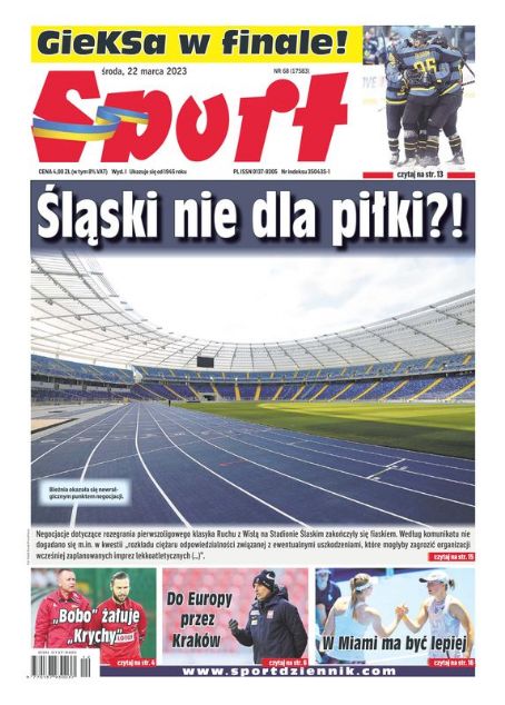 Sport Magazine 22 March 2023 Cover Photo - Poland