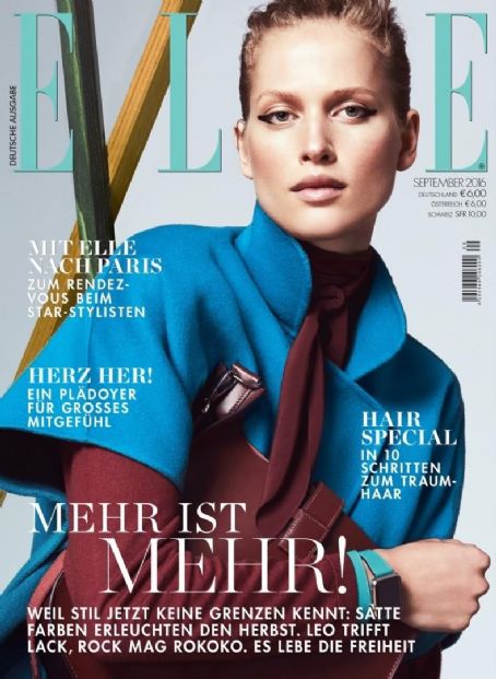 Laura Julie Schwab, Elle Magazine September 2016 Cover Photo - Germany
