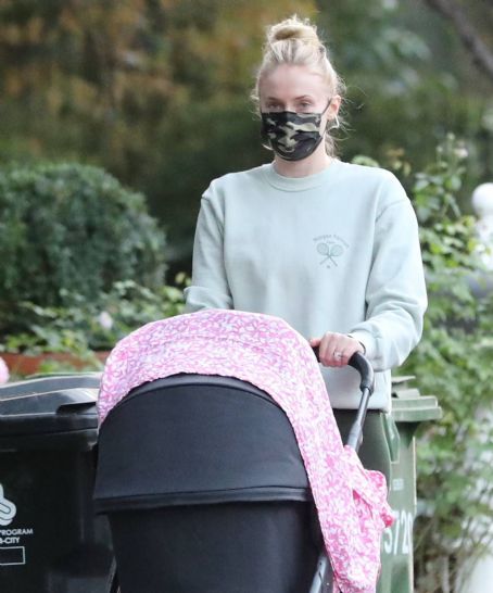 Sophie Turner – With her baby Willa out for a walk in Los Angeles ...