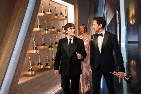 Cillian Murphy and Adrien Brody - The 97th Annual Academy Awards - Backstage