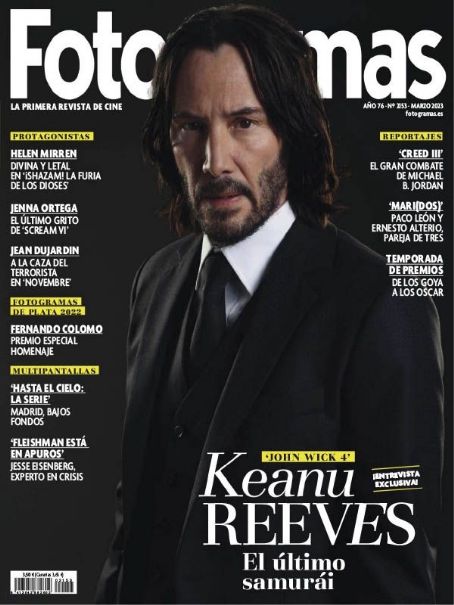 Keanu Reeves - Fotogramas Magazine Cover [Spain] (March 2023)