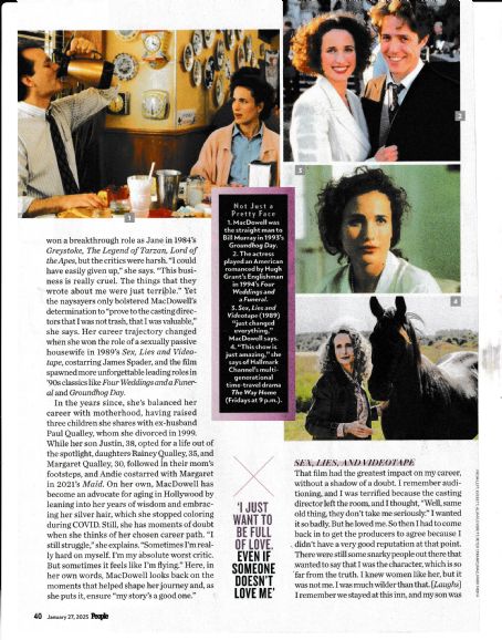 Andie MacDowell - People Magazine Pictorial [United States] (27 January 2025)