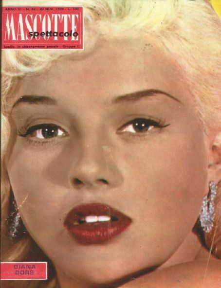 Diana Dors - Mascotte Magazine Cover [Italy] (20 November 1959)
