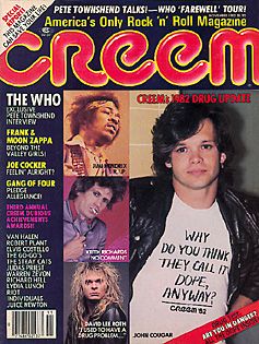 John Mellencamp, Creem Magazine November 1982 Cover Photo - United States