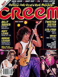 Billy Squier, Creem Magazine December 1984 Cover Photo - United States