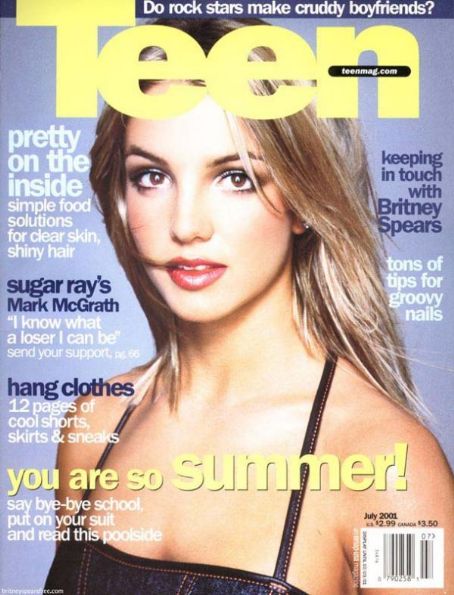 Britney Spears, Teen Magazine July 2001 Cover Photo - United States