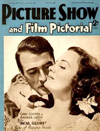 Gary Cooper, Andrea Leeds, Picture Show Magazine March 1940 Cover Photo ...