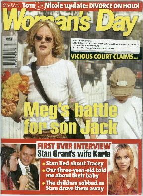 Madonna, Meg Ryan, Woman's Day Magazine March 2001 Cover Photo - Australia