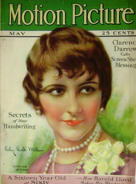 Patsy Ruth Miller, Motion Picture Magazine May 1927 Cover Photo ...