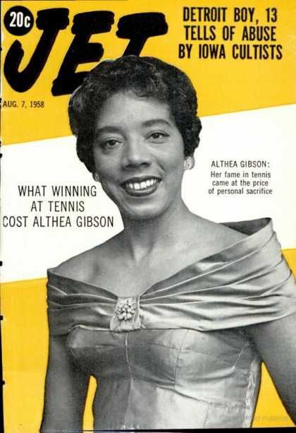 Althea Gibson, Jet Magazine 07 August 1958 Cover Photo - United States