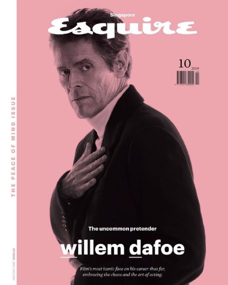 Willem Dafoe, Esquire Magazine October 2019 Cover Photo - Singapore
