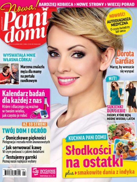 Dorota Gardias, Pani Domu Magazine 01 February 2016 Cover Photo - Poland