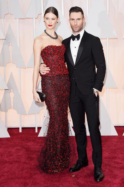 Adam Levine and Behati Prinslo: 87th Annual Academy Awards 2015