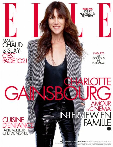 Charlotte Gainsbourg, Elle Magazine 26 November 2021 Cover Photo - France