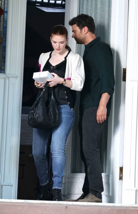Rose Leslie – With Theo James on the set of ‘The Time Traveler’s Wife’ in New York