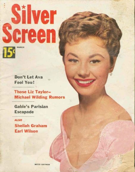 Mitzi Gaynor Silver Screen Magazine March 1954 Cover Photo United States 0160