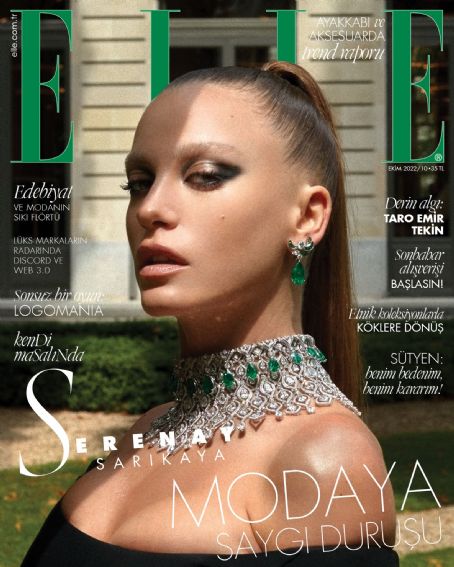 Serenay Sarikaya - Elle Magazine Cover [Turkey] (October 2022)
