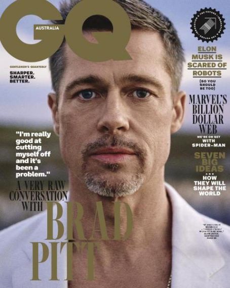 Brad Pitt, GQ Magazine July 2017 Cover Photo - Australia