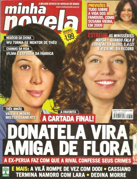 Claudia Raia Patricia Pillar Susana Vieira A Favorita Minha Novela Magazine 02 January 2009 Cover Photo Brazil