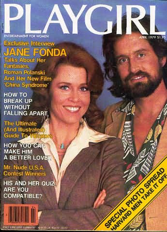 Jane Fonda, Michael Douglas, Playgirl Magazine April 1979 Cover Photo ...