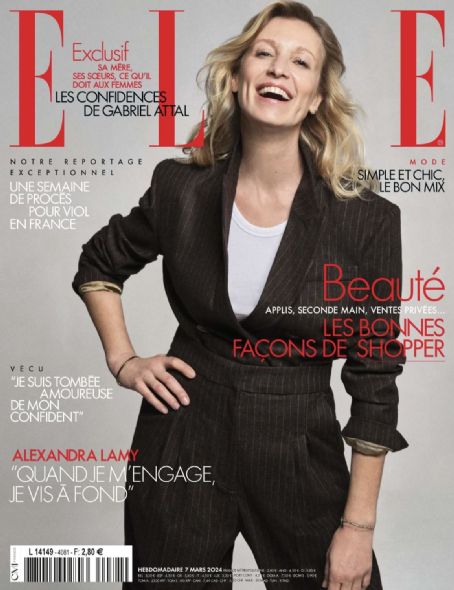 Alexandra Lamy, Elle Magazine 07 March 2024 Cover Photo - France