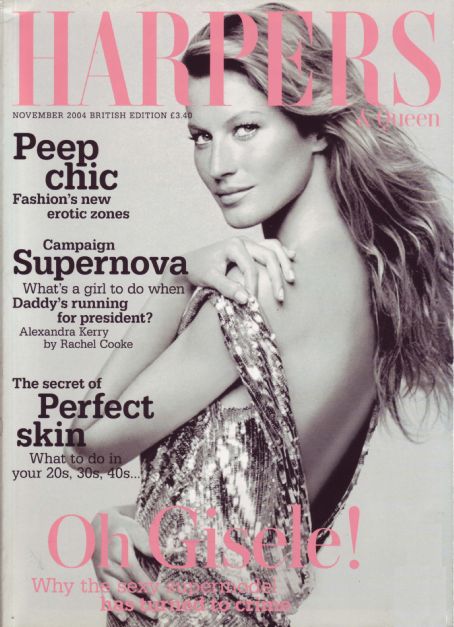 Gisele Bündchen, Harper's Bazaar Magazine November 2004 Cover Photo ...