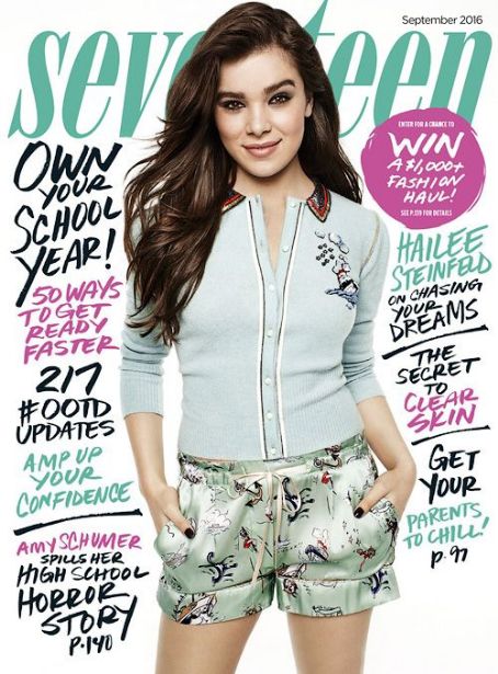 Hailee Steinfeld, Seventeen Magazine September 2016 Cover Photo ...