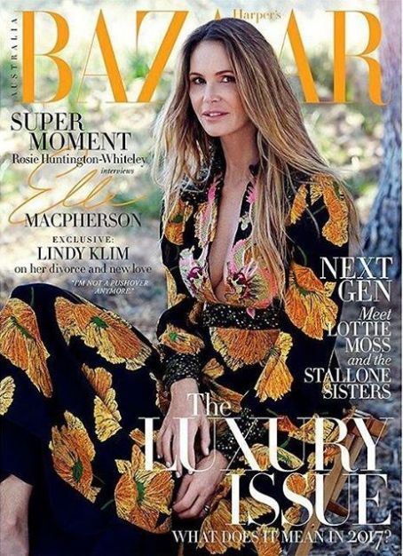 Elle Macpherson, Harper's Bazaar Magazine July 2017 Cover Photo - Australia