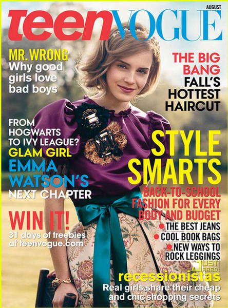 Emma Watson, Teen Vogue Magazine August 2009 Cover Photo - United States