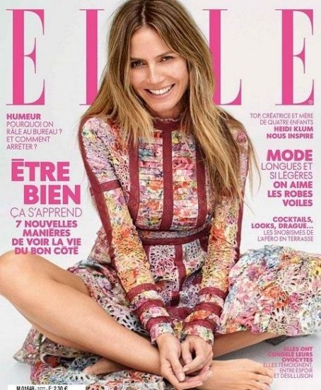 Heidi Klum Elle Magazine 11 May 2018 Cover Photo France 