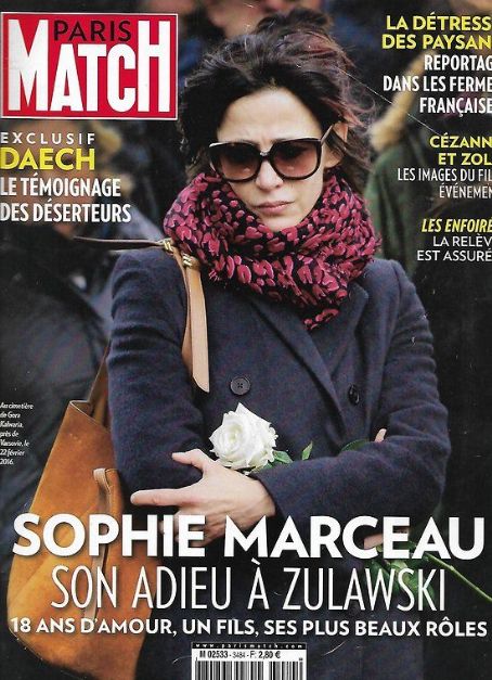 Sophie Marceau, Paris Match Magazine 25 February 2016 Cover Photo - France