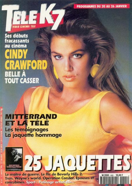 Cindy Crawford - Tele K7 Magazine Cover [France] (15 January 1996)