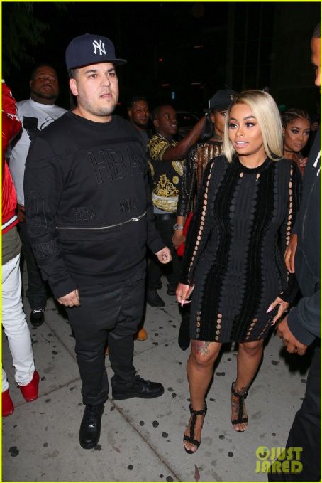Blac Chyna and Rob Kardashian at Ace of Diamonds in West Hollywood, California - April 4, 2016