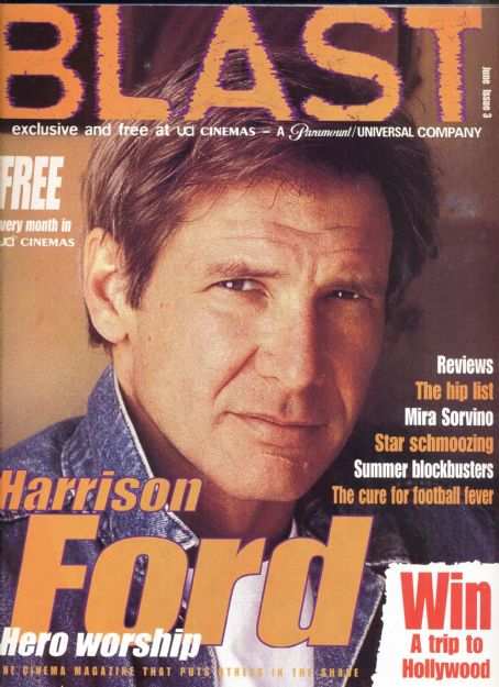 Harrison Ford, Blast Magazine June 1998 Cover Photo - United States