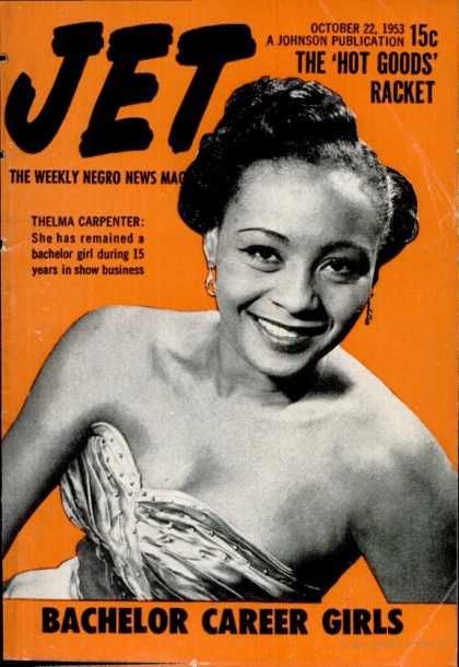 Thelma Carpenter, Jet Magazine 22 October 1953 Cover Photo - United States