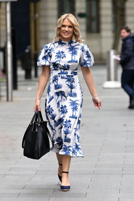 Charlotte Hawkins- Ia all smiles as she arriving at Global House in Central London