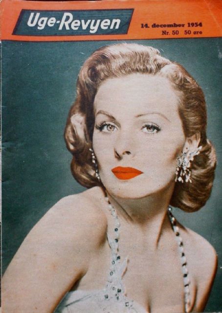 Jeanne Crain - Uge-Revyen Magazine Cover [Denmark] (14 December 1954)