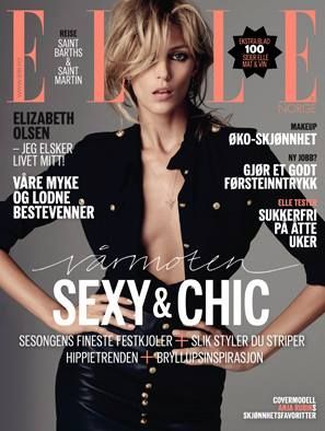 Anja Rubik, Elle Magazine May 2015 Cover Photo - Norway