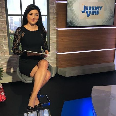 Jeremy Vine star Storm Huntley commands attention with leggy display in tight lace dress