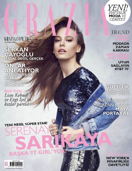 Serenay Sarikaya Grazia Magazine 11 March 2015 Cover Photo Turkey 