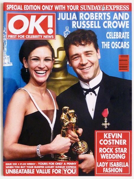 Julia Roberts - OK! Magazine Cover [United Kingdom] (6 April 2001)