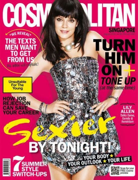 Lily Allen, Cosmopolitan Magazine August 2014 Cover Photo - Singapore