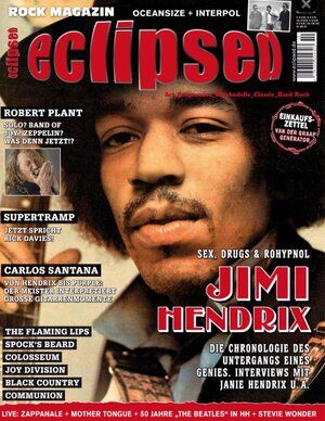 Jimi Hendrix, Eclipsed Magazine October 2010 Cover Photo - Germany