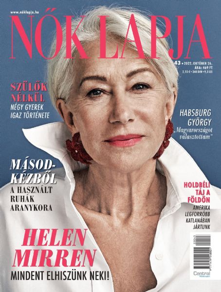 Helen Mirren, Nõk Lapja Magazine 26 October 2022 Cover Photo - Hungary