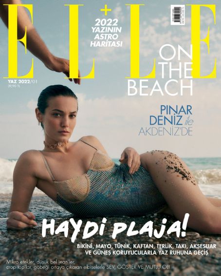 Pinar Deniz Elle On The Beach Magazine July 2022 Cover Photo Turkey 